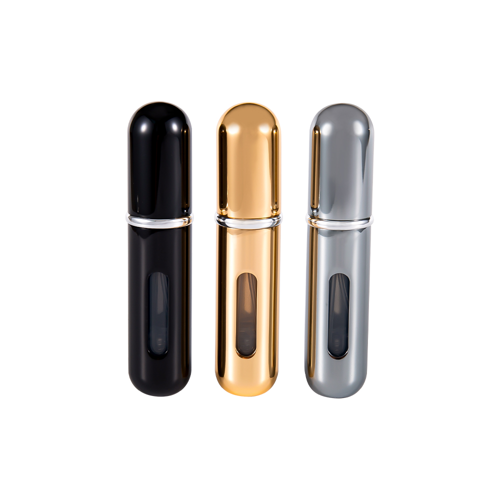 Butelka na perfumy o pojemności 5 ml z okrągłym dnem, aluminiowa, z możliwością dostosowania koloru i logo