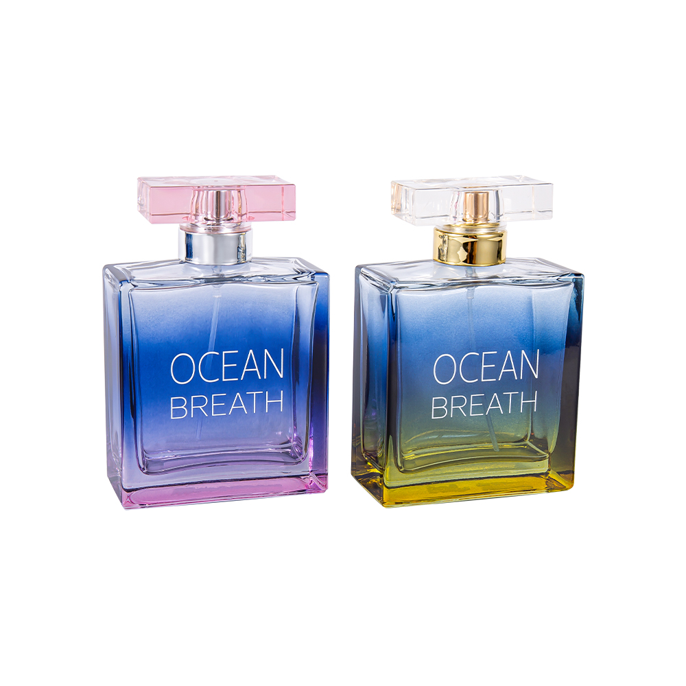 GC4375-WJ208 100 ml dwukolorowa szklana butelka na perfumy z zakrętką Surlyn pokrytą promieniami UV