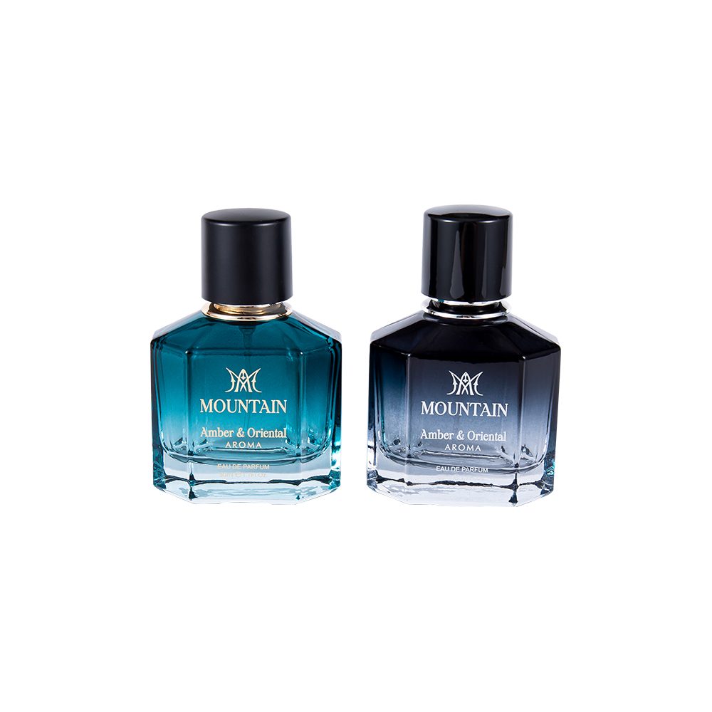 GC4030-WJ2099 50 ml szklana butelka perfum z powłoką z nadrukiem i taśmą do tłoczenia na gorąco PP Abs UV nasadka na perfumy