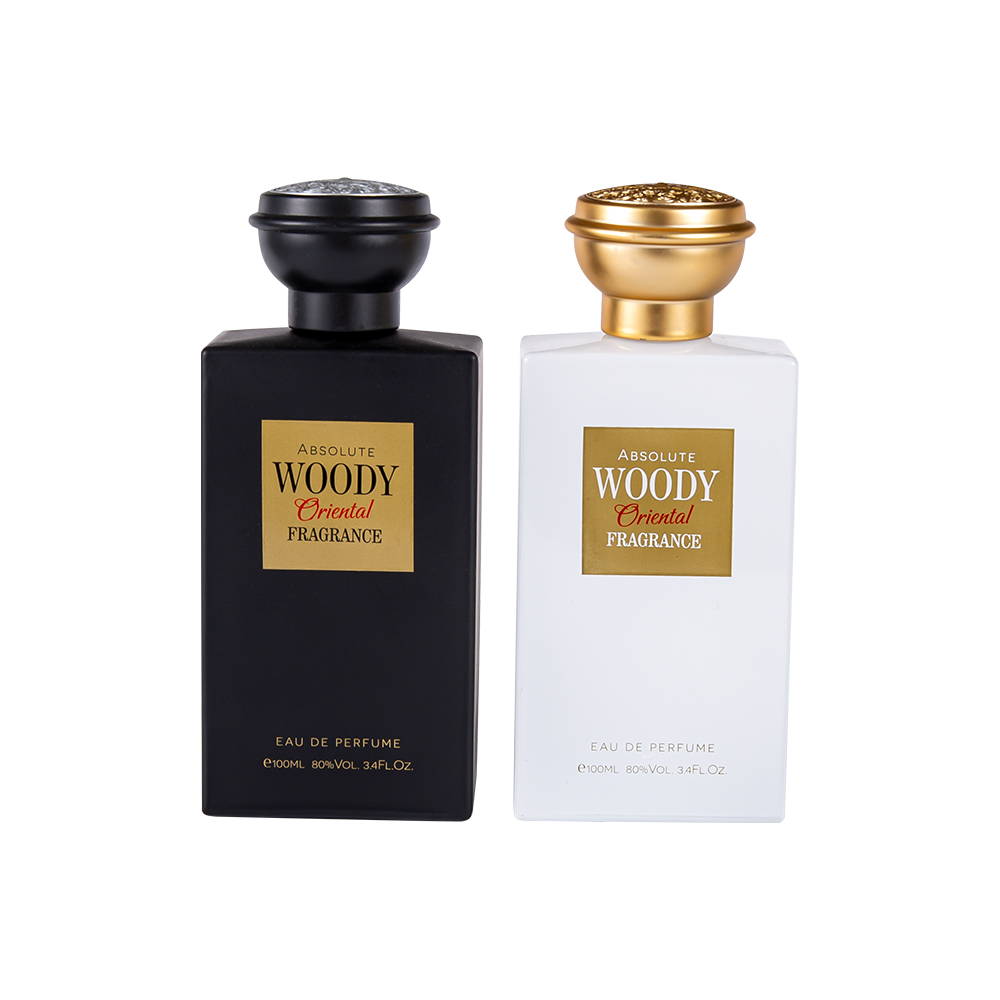 KY2034-WJ2204 100 ml matowego, czarno-białego zestawu zakrętek do butelek perfum premium w stylu arabskim