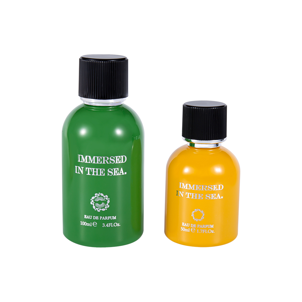 GC4464-WJ2339 Fabrycznie nowa, dekoracyjna szklana butelka na perfumy o pojemności 50 ml z czarną nakrętką na perfumy