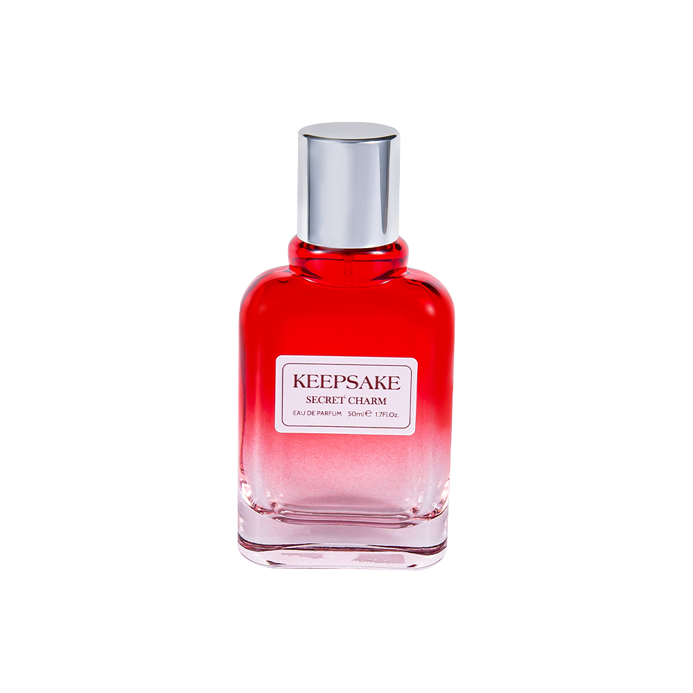 KY861-WJ412 50 ml fabrycznie nowa pusta szklana butelka na perfumy z błyszczącą srebrną nakrętką